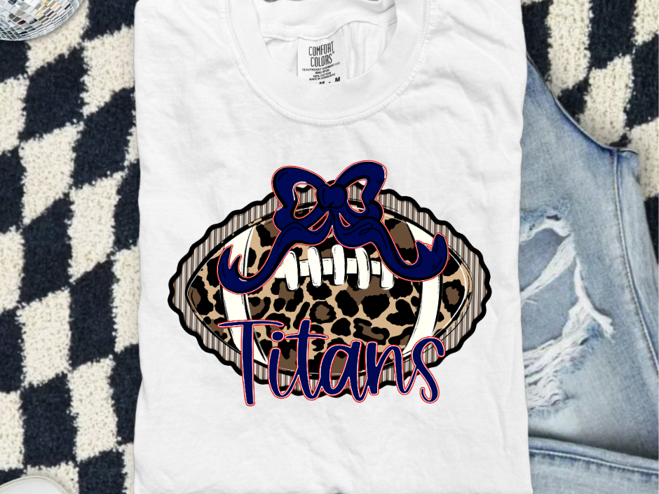 π The Prepster Leopard Football T-Shirt or Sweatshirt π