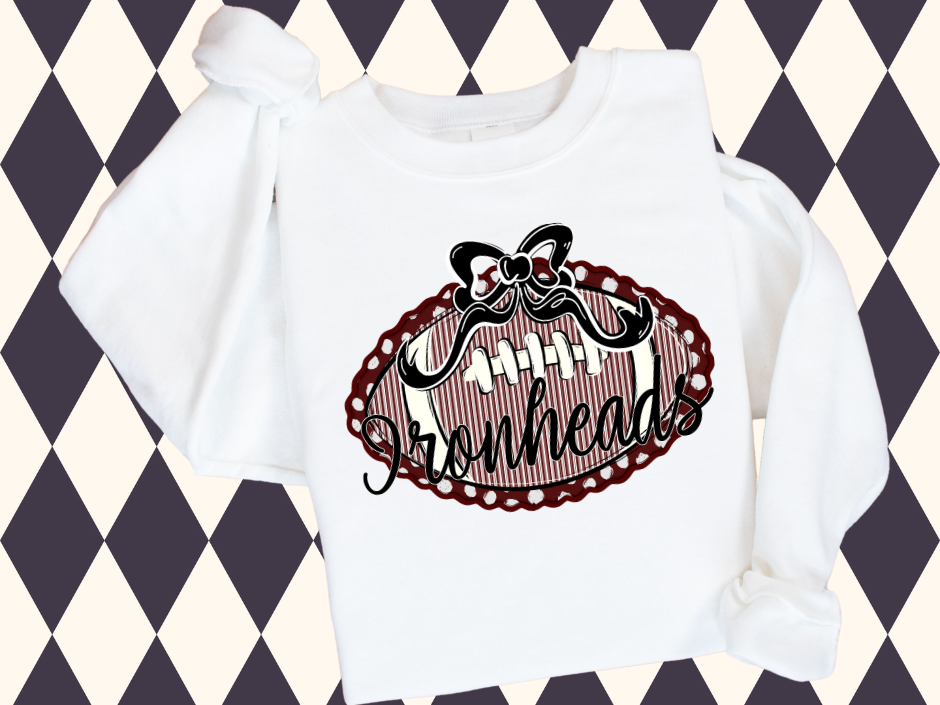 Prepster Football & Bow Tee/Sweatshirt ππ