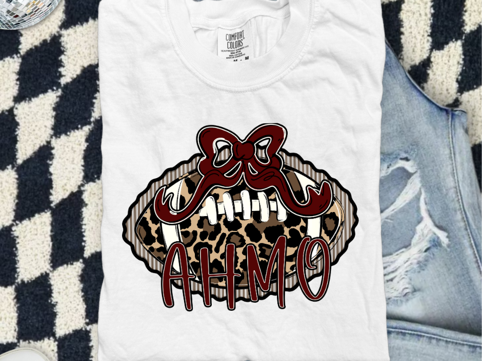 π The Prepster Leopard Football T-Shirt or Sweatshirt π