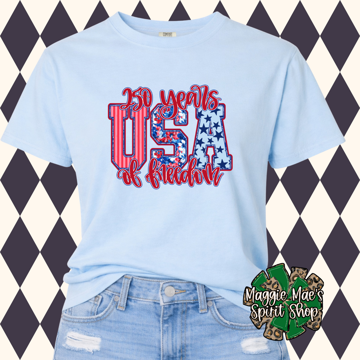 250 Years USA of Freedom Patriotic Tee
