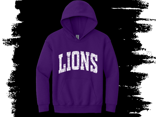 Lions Distressed Hoodie - House Colors