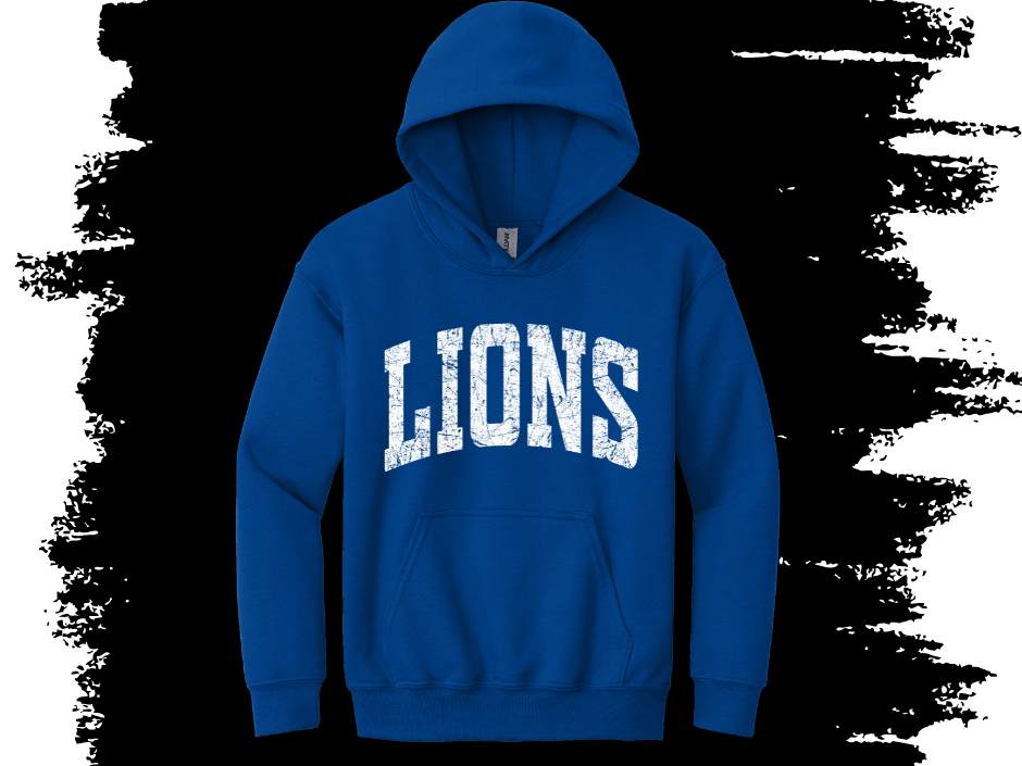 Lions Distressed Hoodie - House Colors