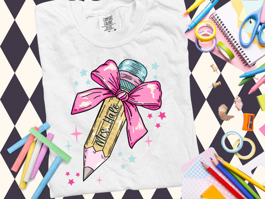 Write On, Teacher! ✏️💖 Custom Name Tee