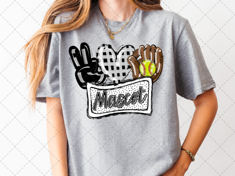 Peace, Love, and Softball Mascot 🥎