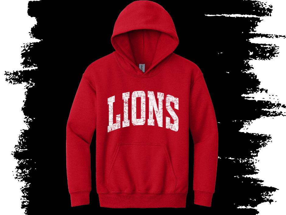 Lions Distressed Hoodie - House Colors