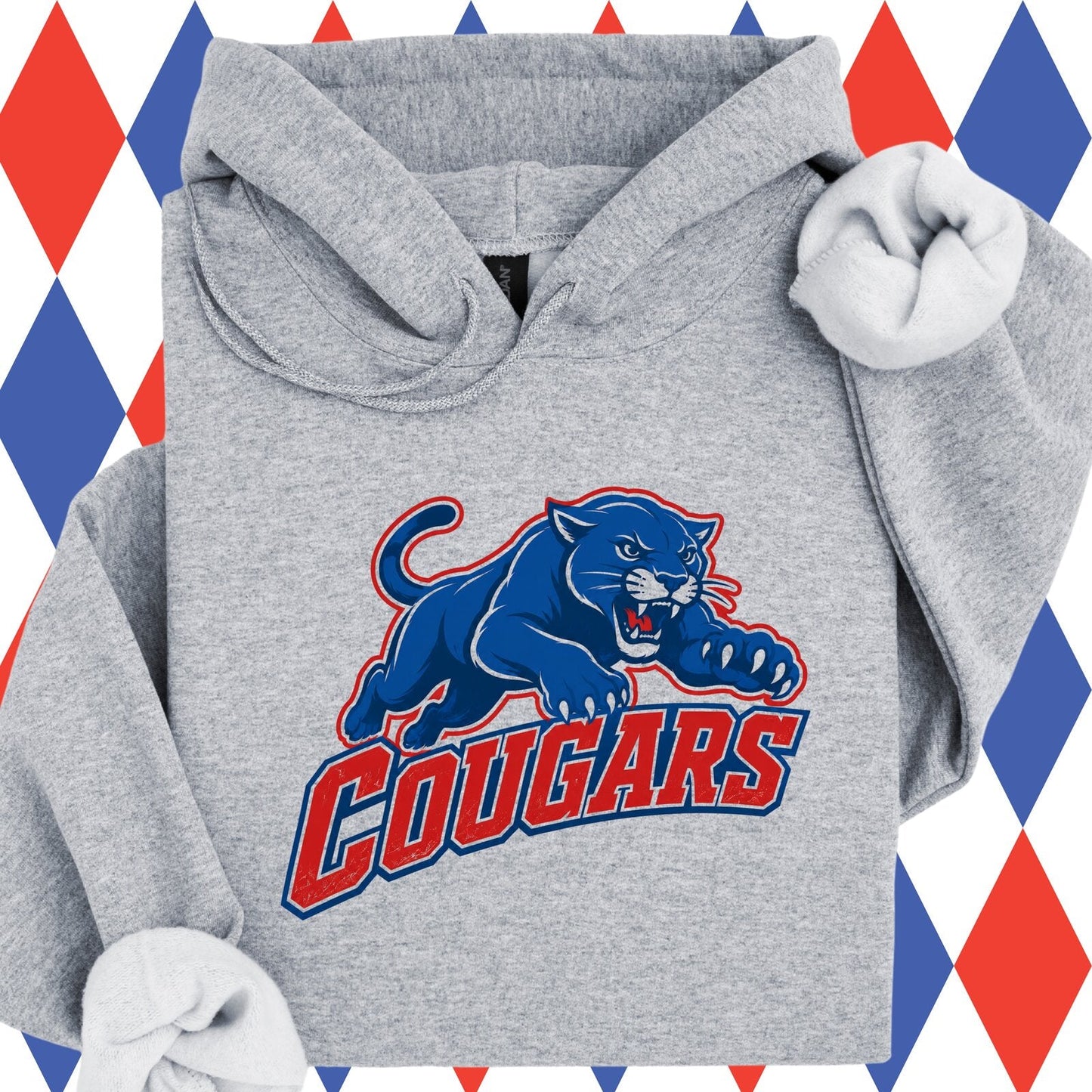 Retro Arched Running Cougar Hoodie