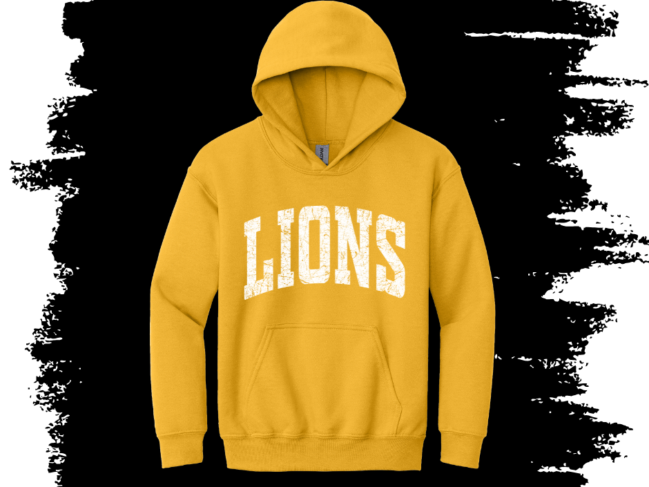 Lions Distressed Hoodie - House Colors
