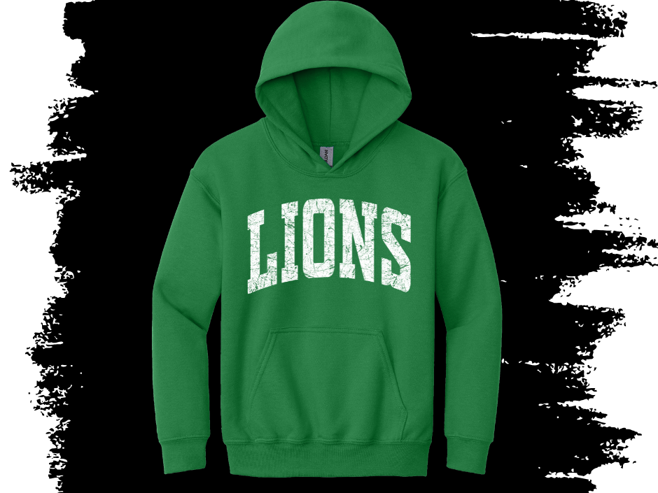 Lions Distressed Hoodie - House Colors