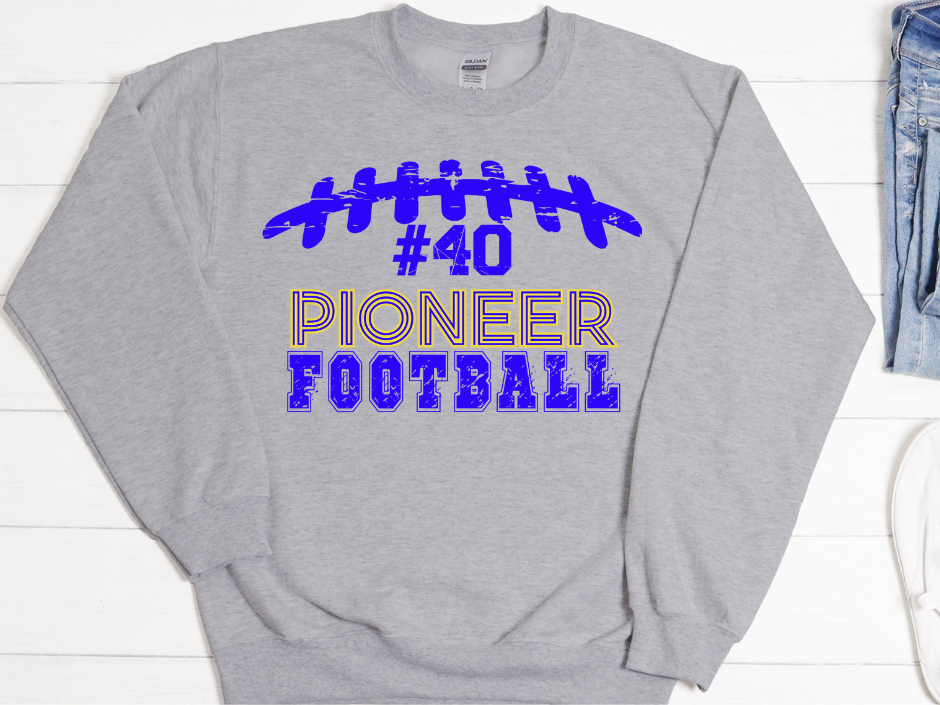 🏈 Custom Football Lace Tee or Sweatshirt