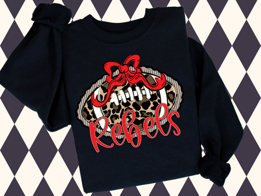 🐆 The Prepster Leopard Football T-Shirt or Sweatshirt 🏈