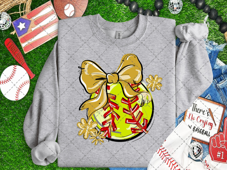 Game Day Glam Softball Bow Shirt 🥎