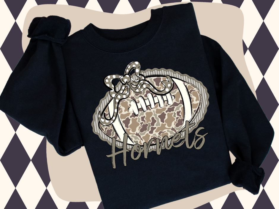 Custom Neutral Prepster Camo Football Sweatshirt πβ¨