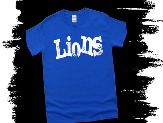 Distressed Lions House Color Tee