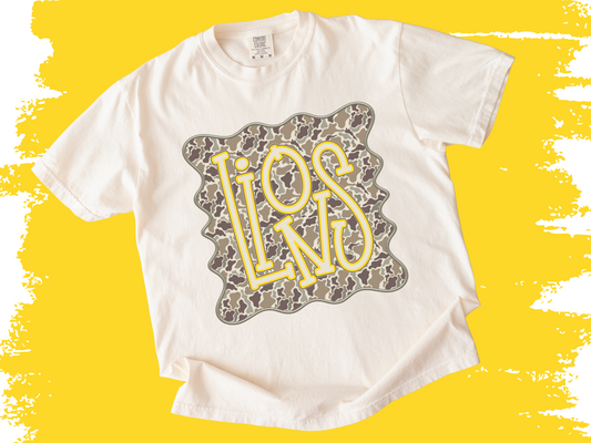 Camo Frame Lions Tee or Sweatshirt