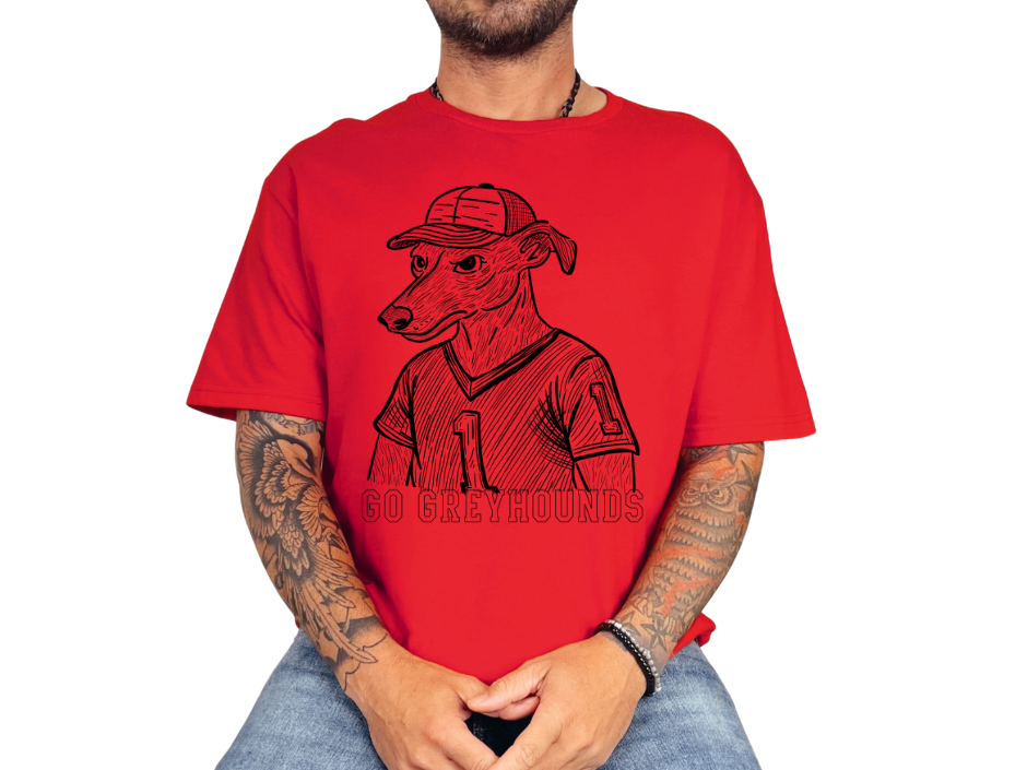 🖤 Sketch Mascot Tee – Custom Spirit Wear