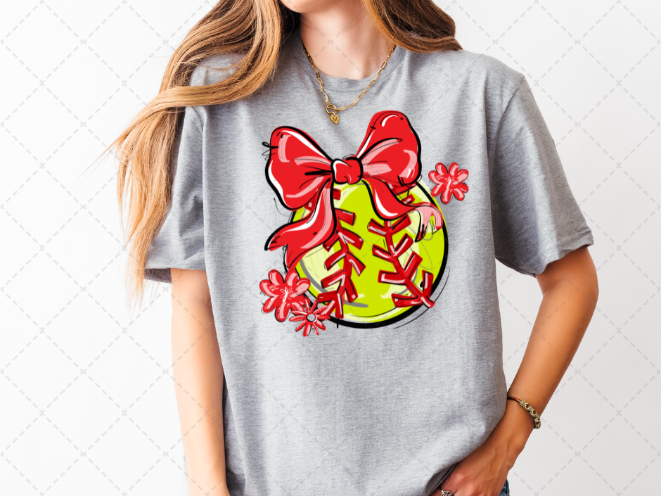 Game Day Glam Softball Bow Shirt 🥎
