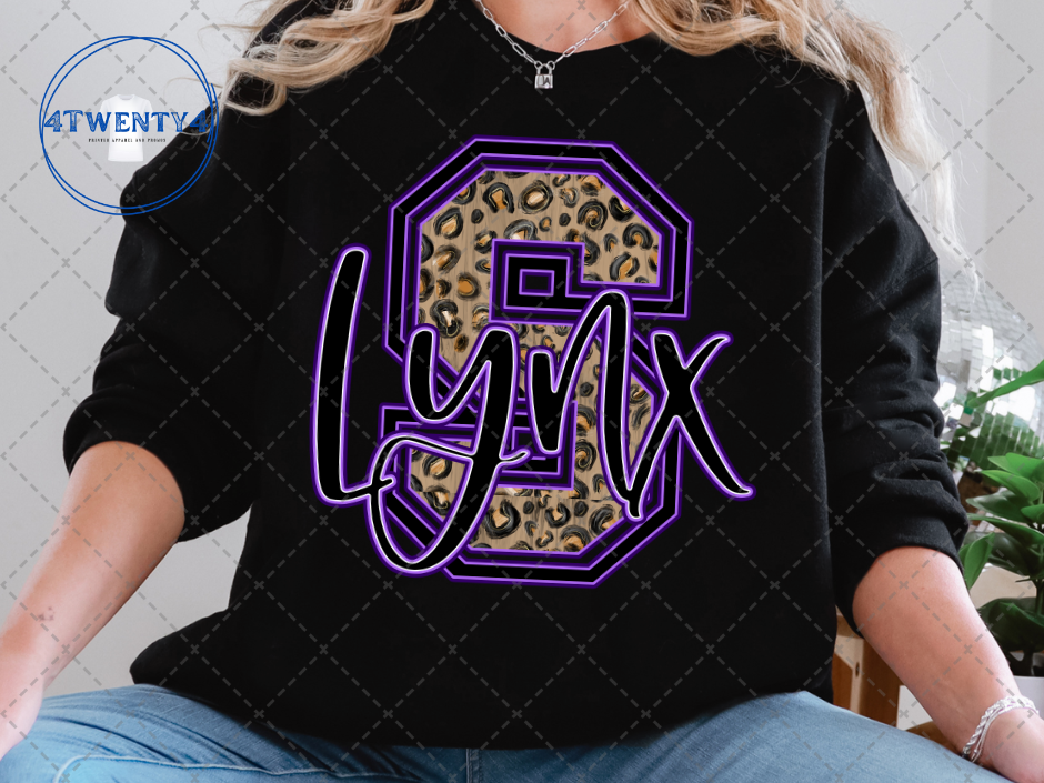 Varsity Letter (Leopard) with Script Mascot