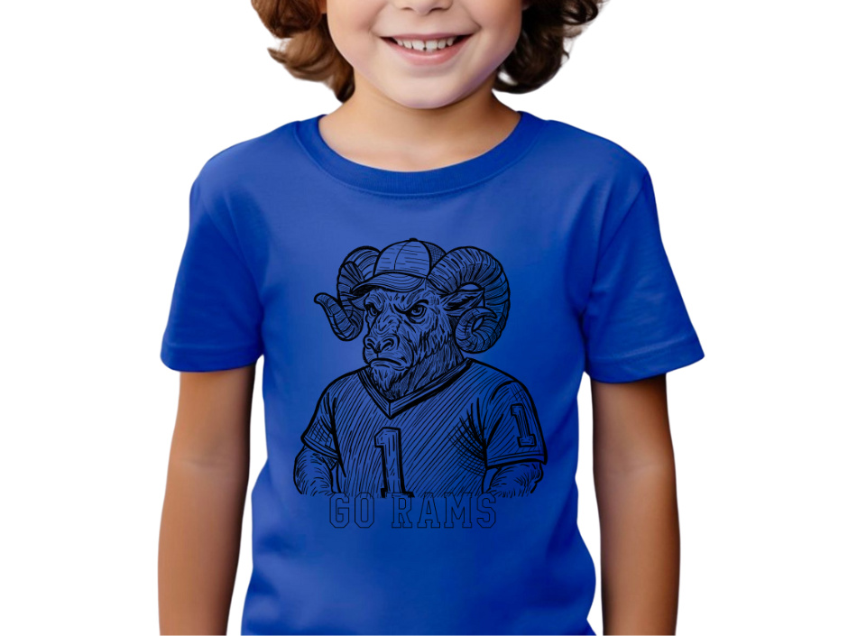 🖤 Sketch Mascot Tee – Custom Spirit Wear