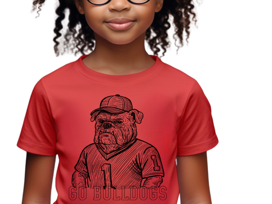 🖤 Sketch Mascot Tee – Custom Spirit Wear