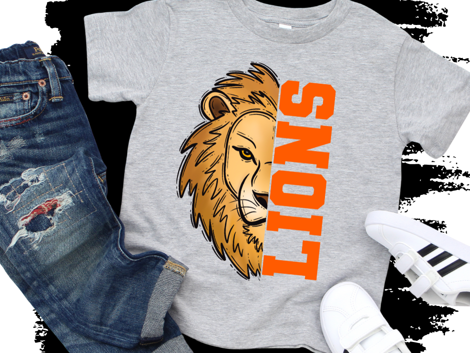 Split Face Lions Tee β House Colors Edition π¦