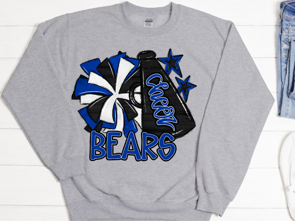 π£ Cheer Megaphone Sweatshirt (Kids + Adult)