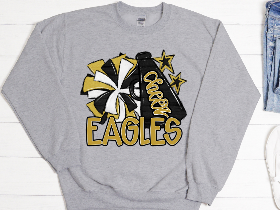 π£ Cheer Megaphone Sweatshirt (Kids + Adult)