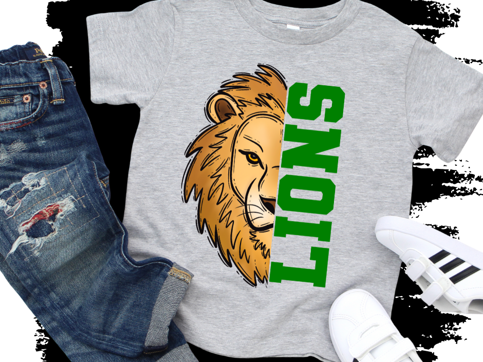 Split Face Lions Tee β House Colors Edition π¦
