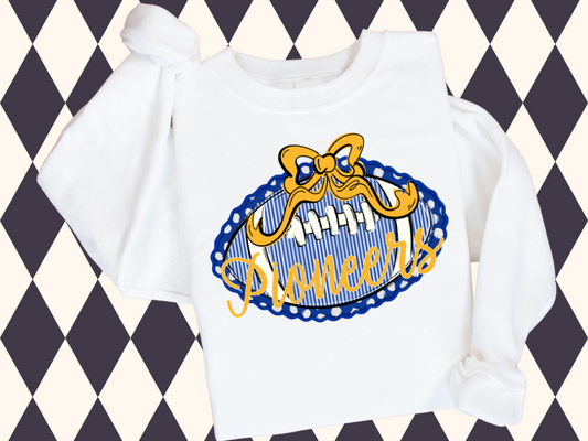 Prepster Football & Bow Tee/Sweatshirt 🎀🏈