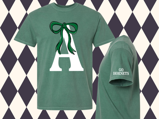 The Grand Monogram Bow T-Shirt | Game Day Spirit Wear