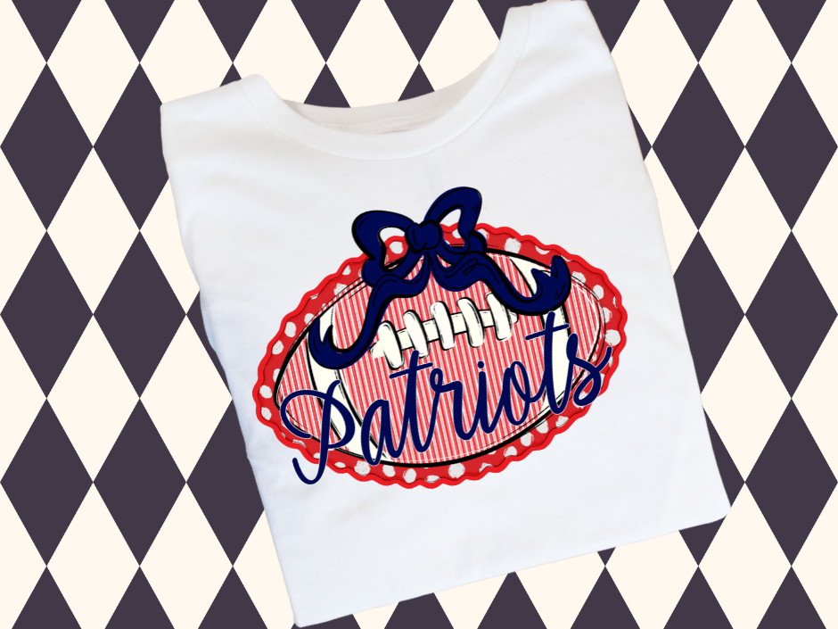 Prepster Football & Bow Tee/Sweatshirt ππ