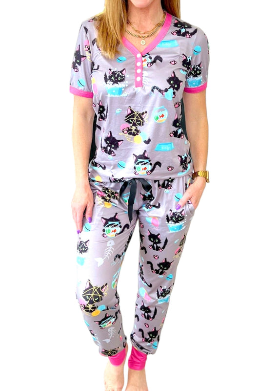 Whimsical Cat Pajamas