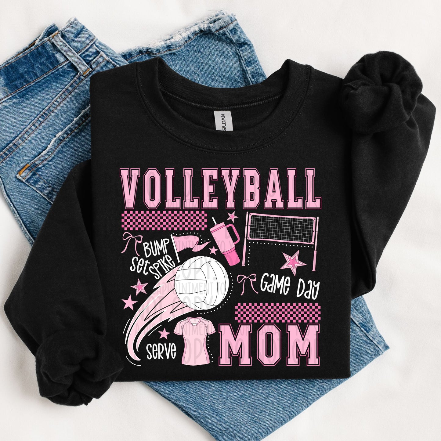 π Volleyball Mom Game Day Sweatshirt β Pink Power Edition π