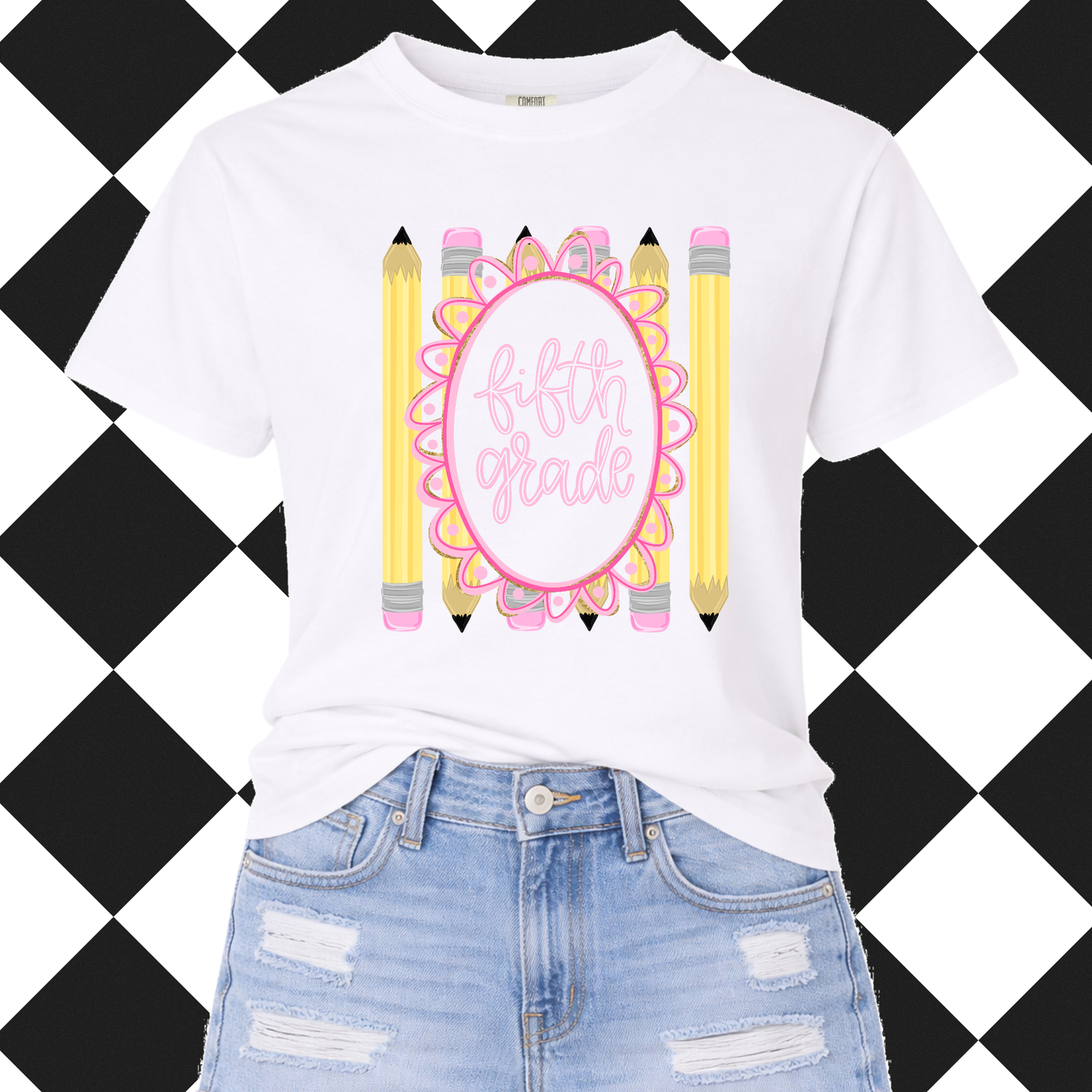 Grade Level Pencil Frame Tee
