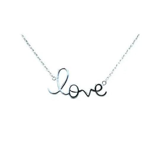 Sterling Silver Love Necklace - Maggie Mae's Boutique and Custom Printing
