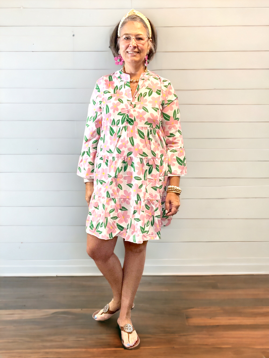 Whimsical Blooms Tunic Dress - Maggie Mae's Boutique and Custom Printing