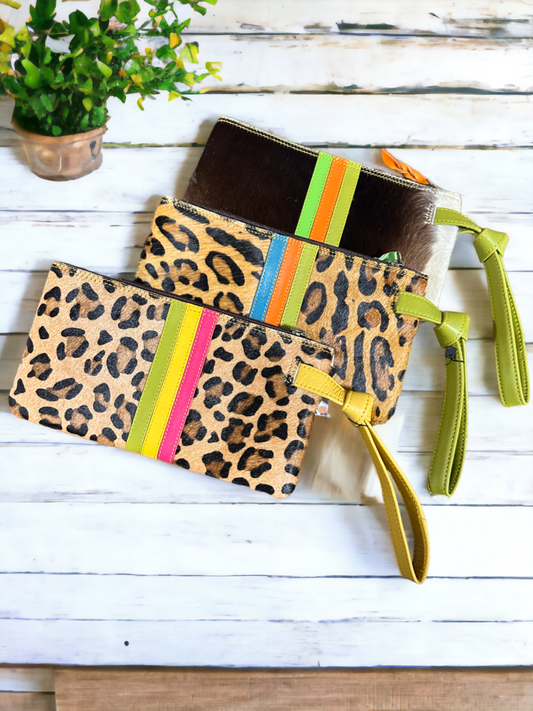 Safari Chic Leather Wristlet - Maggie Mae's Boutique and Custom Printing