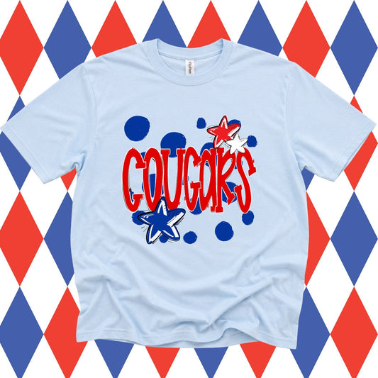 Stars, Dots, and Mascots - Cougars T-Shirt