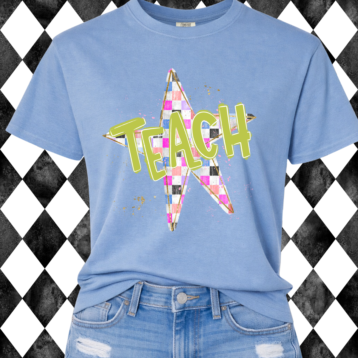 Teach Checkered Star