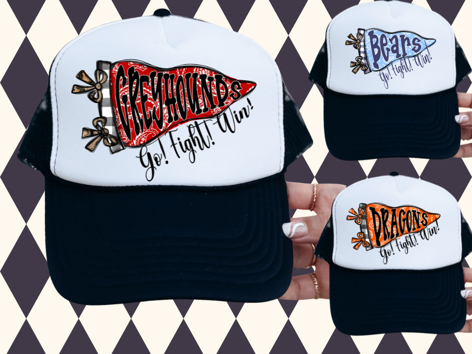 Preppy Paisley Pennant Trucker Hats