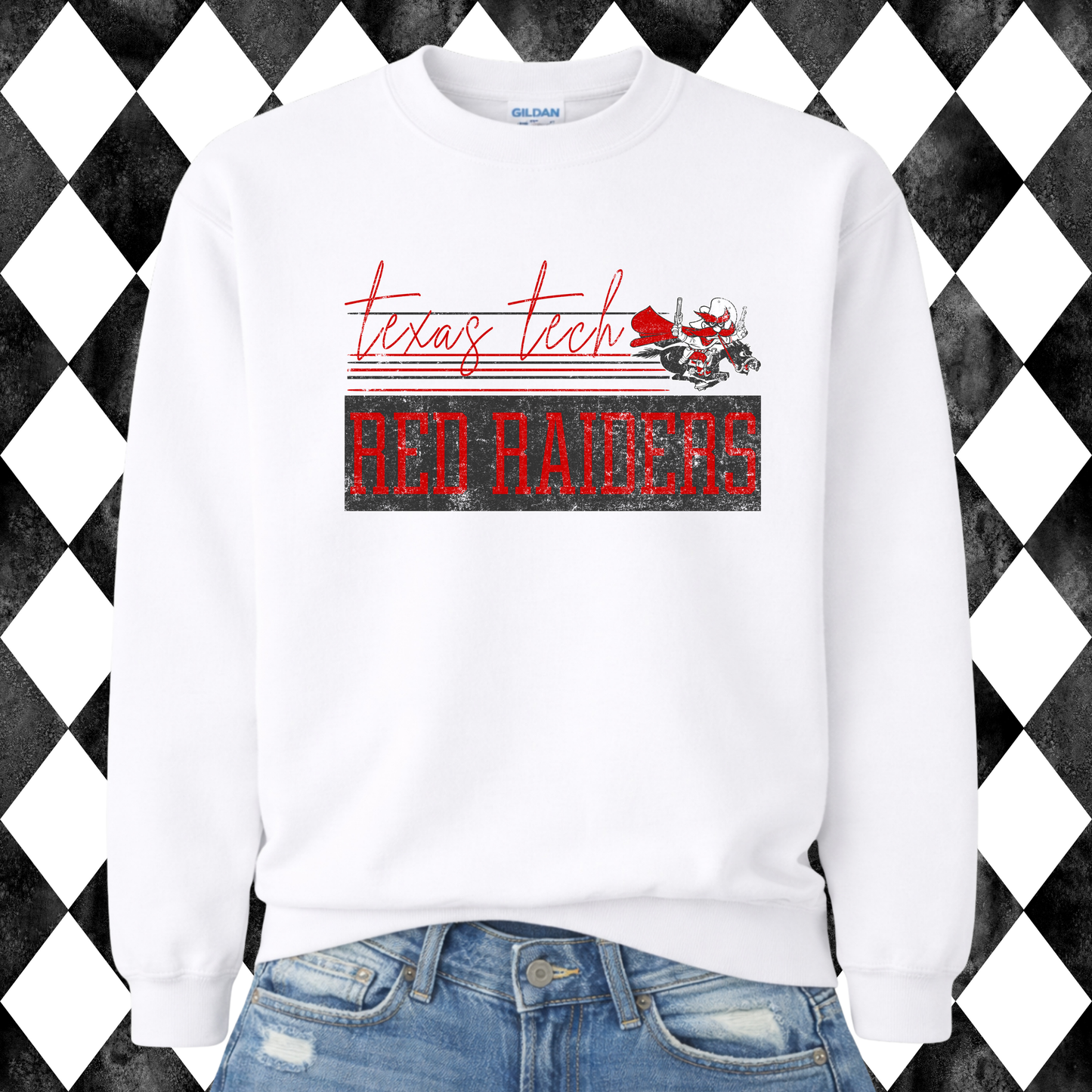 Retro Script College Crew Sweatshirt