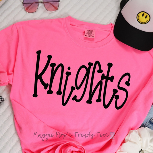 Funky Type Mascot Hot Pink T-Shirt