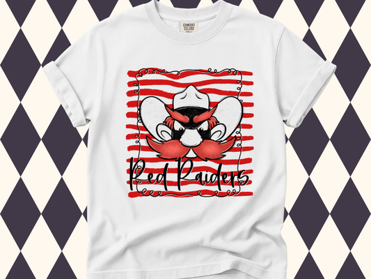Scribble Spirit College Mascot T-Shirt | Red Raiders•Texans•Longhorns•Horned Frogs•Cowboys•Sooners•Aggies