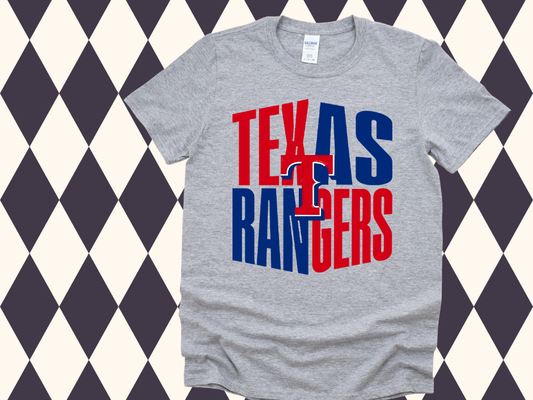 Texas Rangers Mod Block Mascot Tee