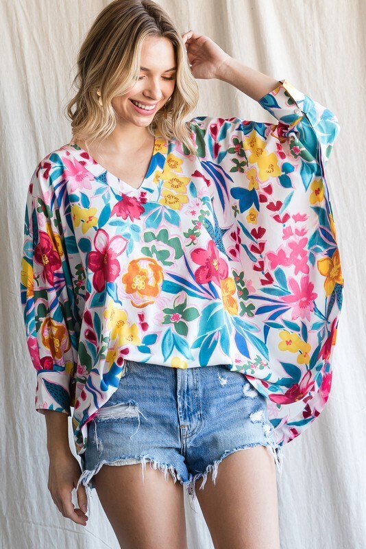 Garden Grace Dolman Top - Maggie Mae's Boutique and Custom Printing