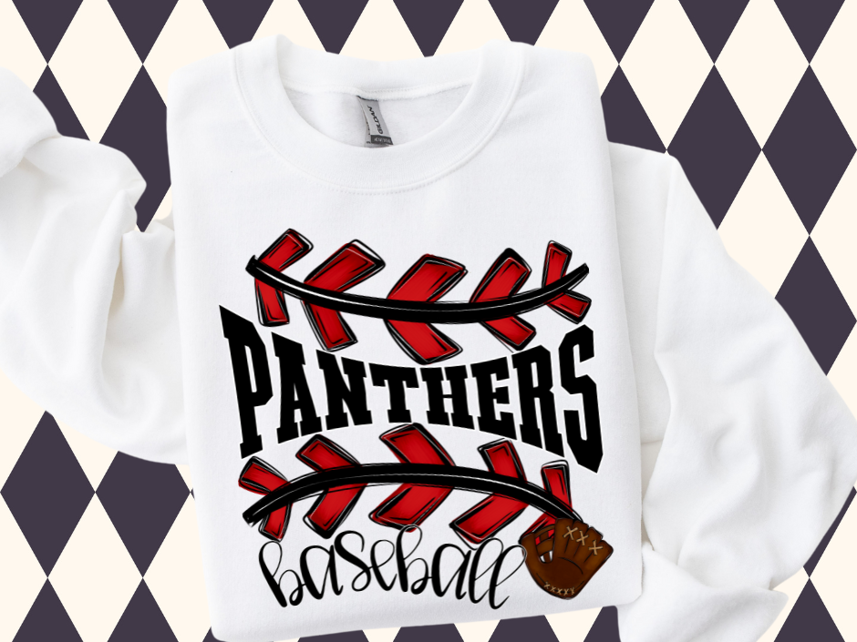 Baseball Stitch Mascot T-Shirt or Sweatshirt • Game Day Spiritwear