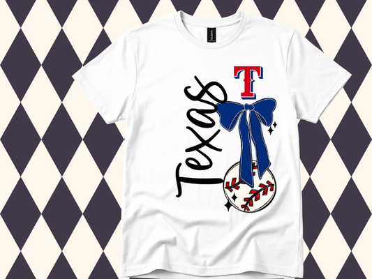 Texas Rangers Preppy Ribbon T-Shirt