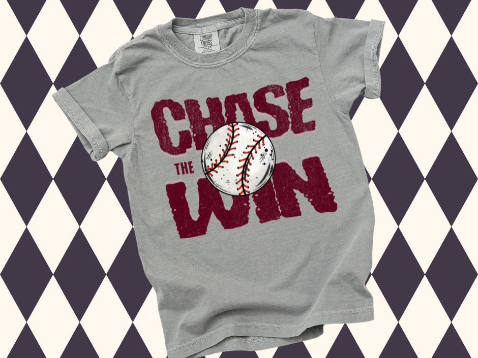 Chase the Win Baseball Edition T-Shirt or Sweatshirt • Game Day Spirit Wear