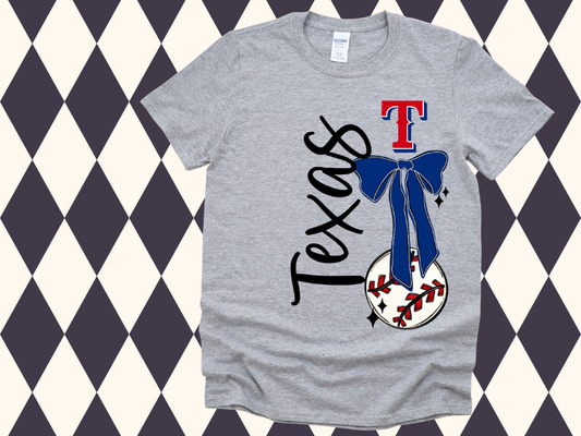 Texas Rangers Preppy Ribbon T-Shirt