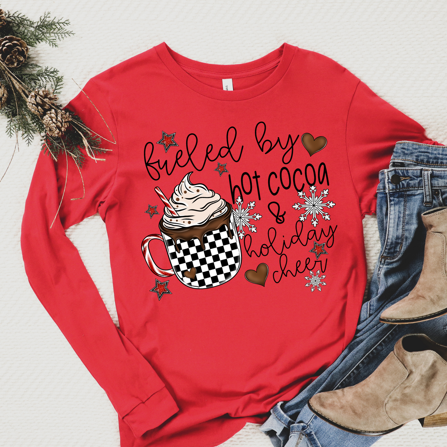 Fueled by Hot Cocoa Long-Sleeved Tee