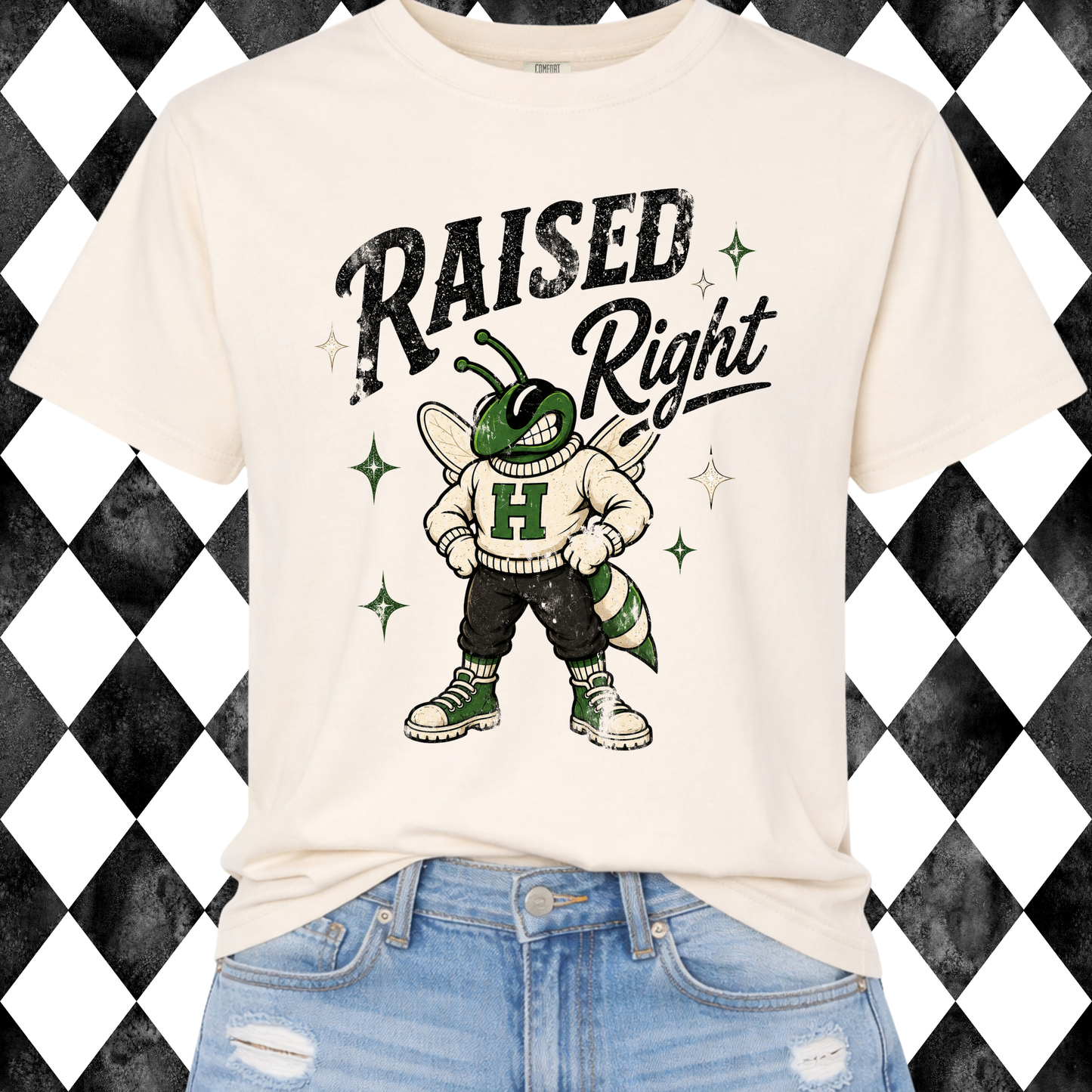 Raised Right Mascot Tee